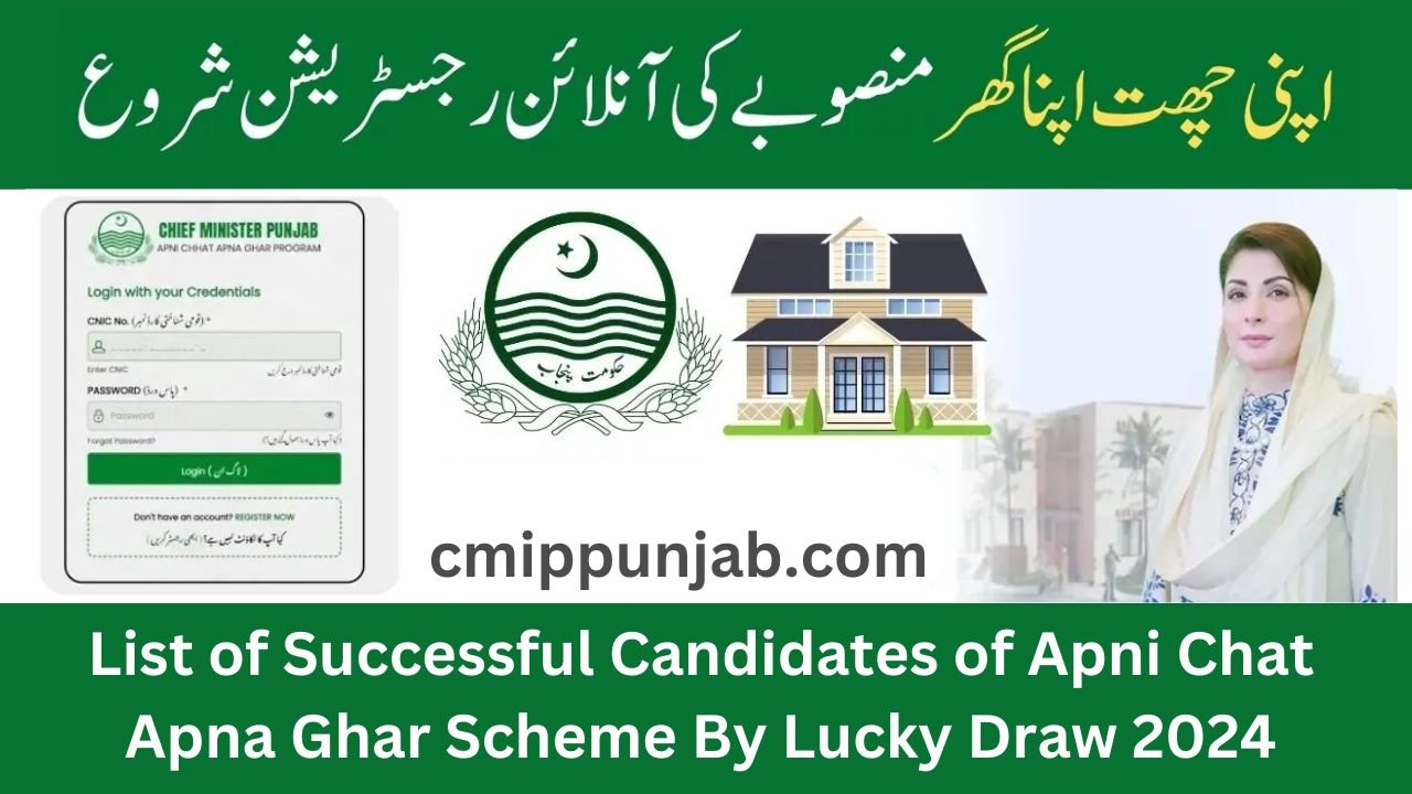 List of Successful Candidates of Apni Chat Apna Ghar Scheme By Lucky Draw 2024