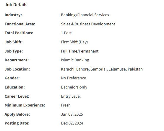 Allied Bank Limited Jobs 2024 Last Date